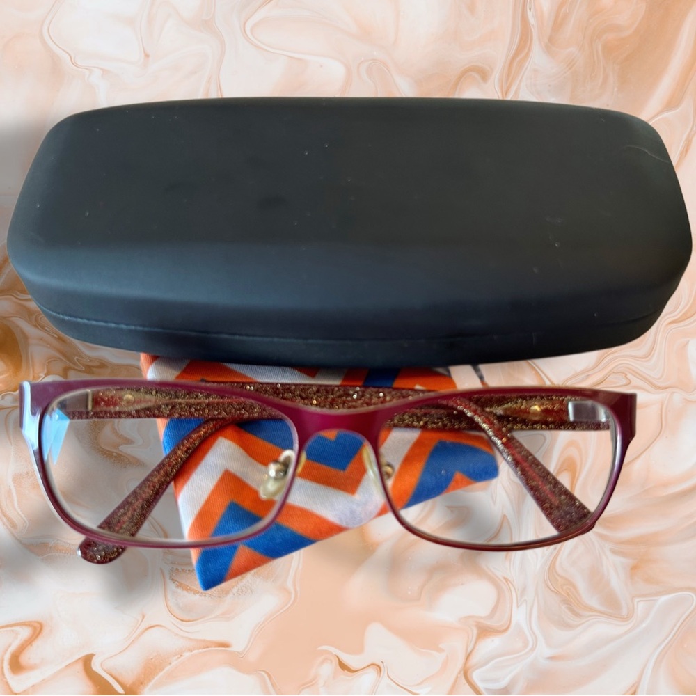 Jimmy Choo Glitter Burgundy Women’s Glasses. For Frames